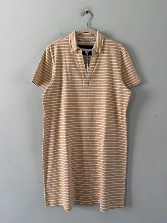 NWT Southern Tide Demi Stripe Irish Cream Preppy Coastal Polo Shirt Dress - Picture 4 of 8
